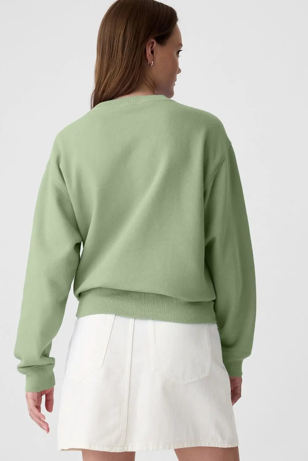 Smoke green drop shoulder sweatshirt - Love Salve